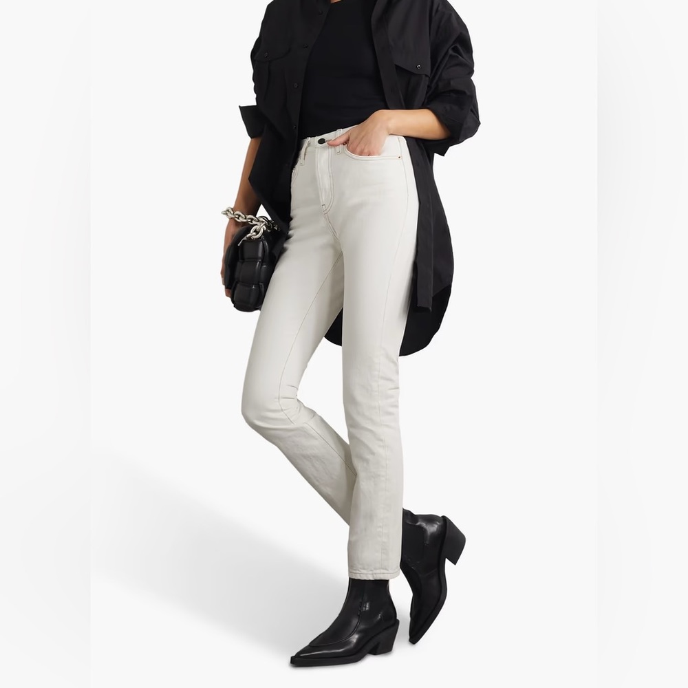 NWT WARDROBE. NYC High-rise straight-leg jeans